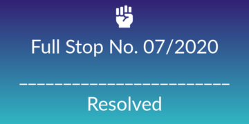 Full Stop No. 07/2020 (Criminal Dispute)