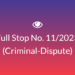 Full Stop No. 11/2023 (Criminal – Dispute)