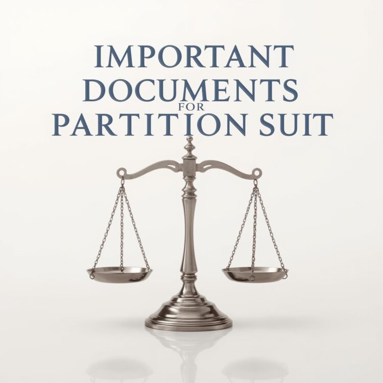 Important Documents for Partition Suit.