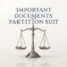 Important Documents for Partition Suit.