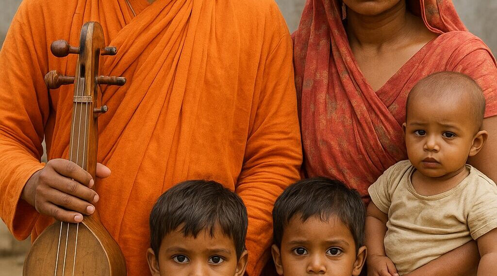 योगी बनकर अपनी ही पत्नी को ठगा।