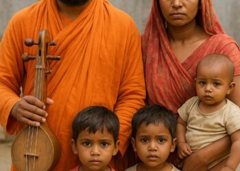 योगी बनकर अपनी ही पत्नी को ठगा।