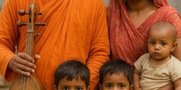 योगी बनकर अपनी ही पत्नी को ठगा।