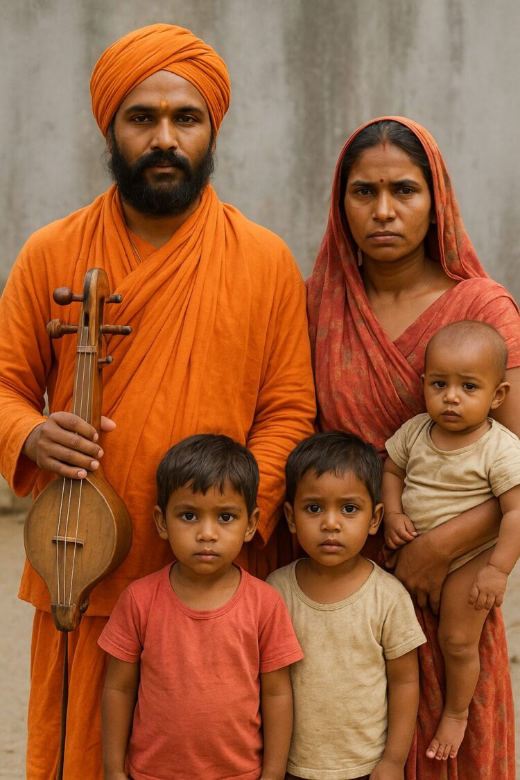 योगी बनकर अपनी ही पत्नी को ठगा।