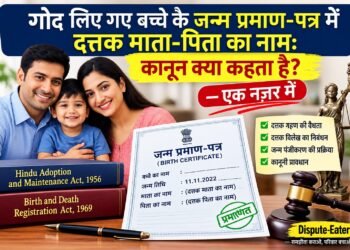 दत्तक बच्चे के जन्म प्रमाण-पत्र में दत्तक माता-पिता का नाम और सम्बंधित कानून एक नजर में।
