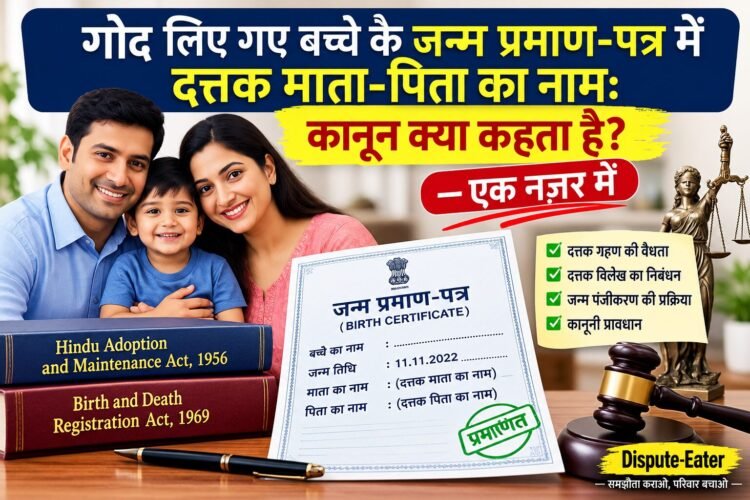 दत्तक बच्चे के जन्म प्रमाण-पत्र में दत्तक माता-पिता का नाम और सम्बंधित कानून एक नजर में।